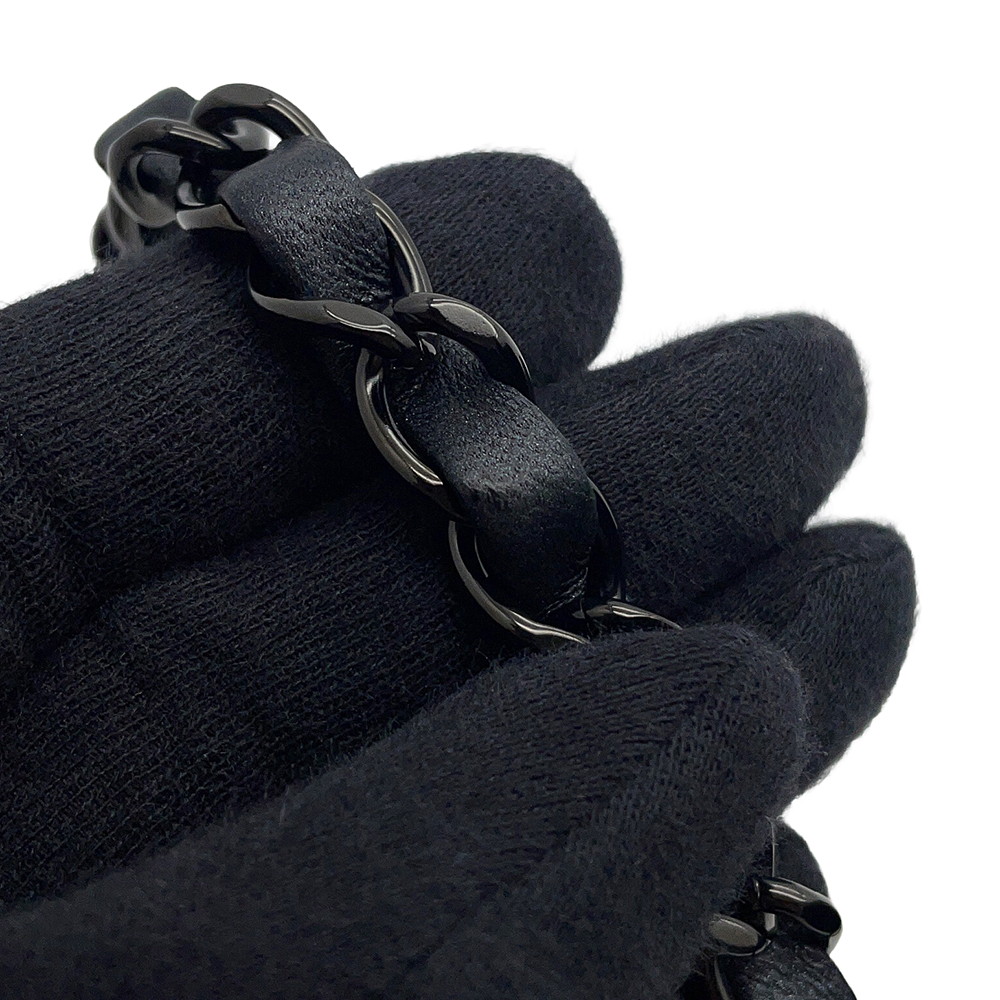 シャネル チェーンショルダーバッグ ココマーク ミニ マトラッセ 20 ラムスキン A69900 CHANEL 黒