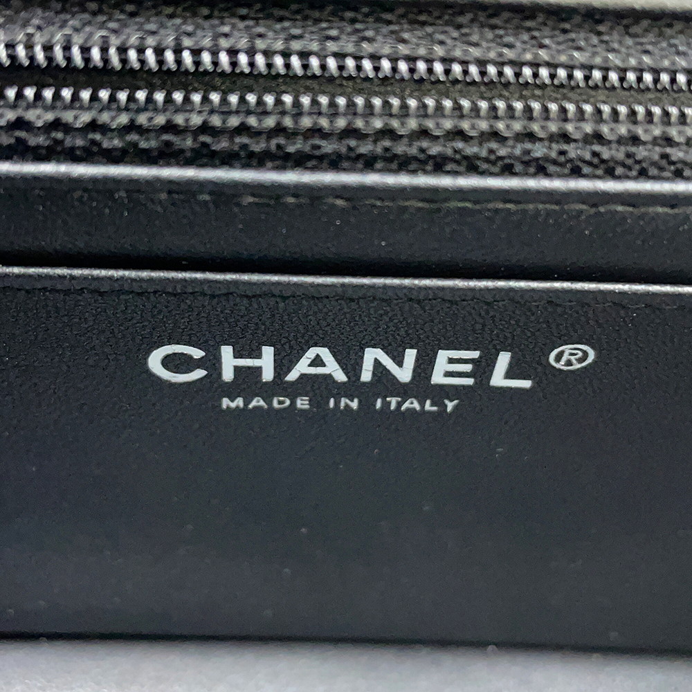 シャネル チェーンショルダーバッグ ココマーク ミニ マトラッセ 20 ラムスキン A69900 CHANEL 黒