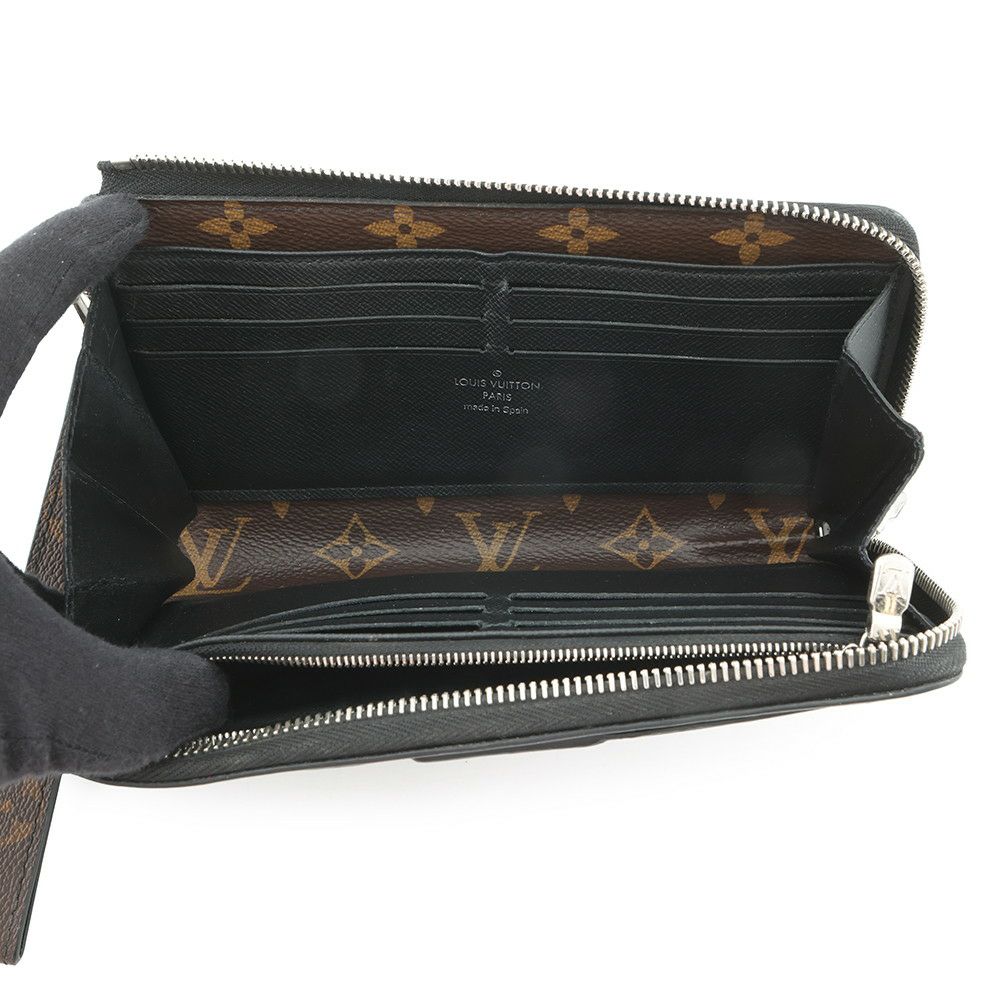 ルイヴィトン 長財布 モノグラム・マカサー ジッピー・ドラゴンヌ M69407 LOUIS VUITTON ヴィトン 財布 メンズ 黒 ブラック