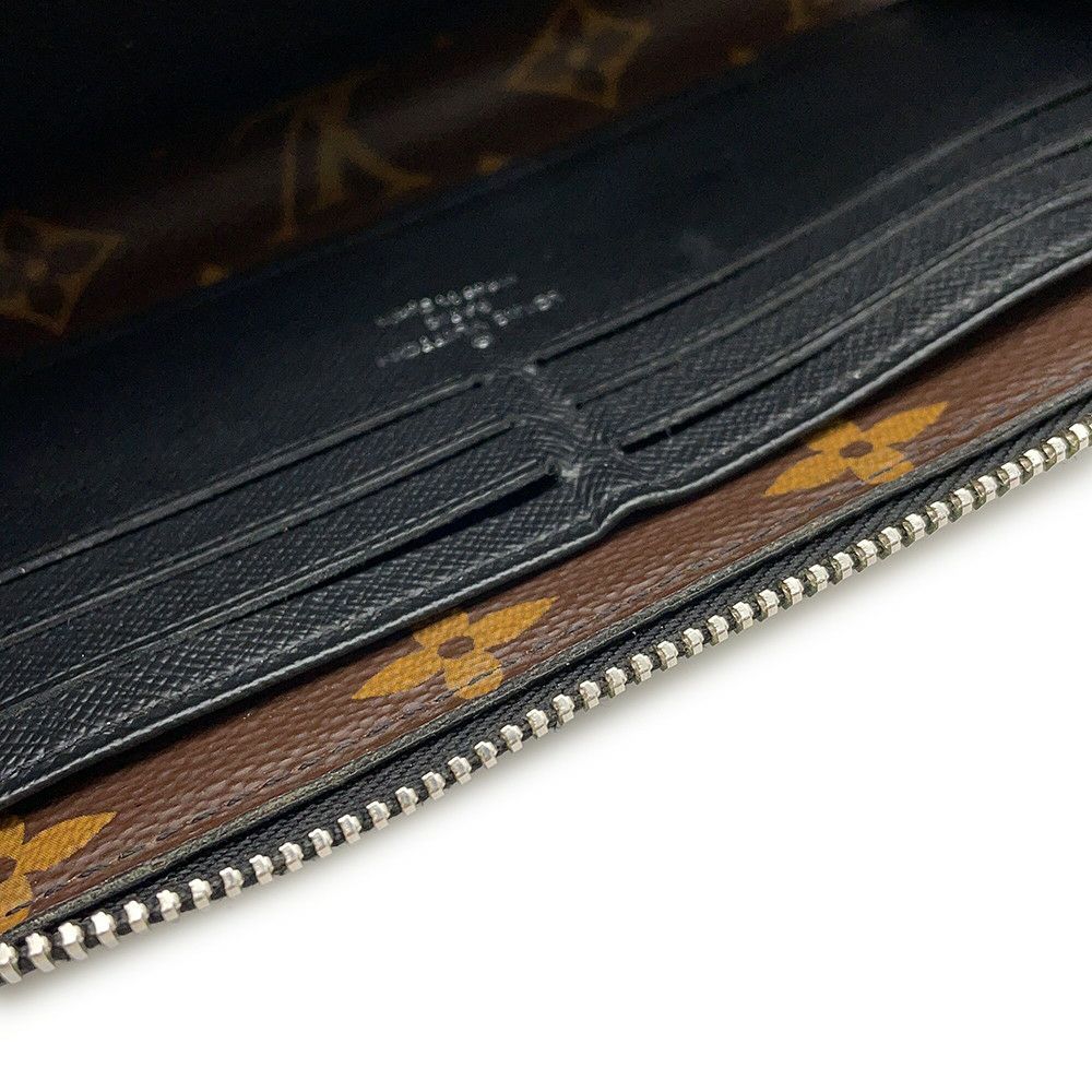 ルイヴィトン 長財布 モノグラム・マカサー ジッピー・ドラゴンヌ M69407 LOUIS VUITTON ヴィトン 財布 メンズ 黒 ブラック