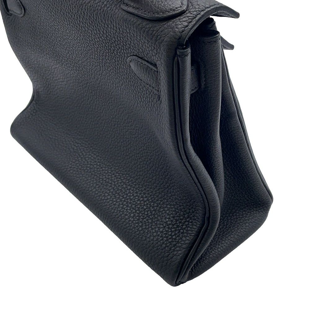 エルメス ハンドバッグ ケリー28 内縫い ブラック/シルバー金具 トゴ X刻印 ２wayショルダー 黒