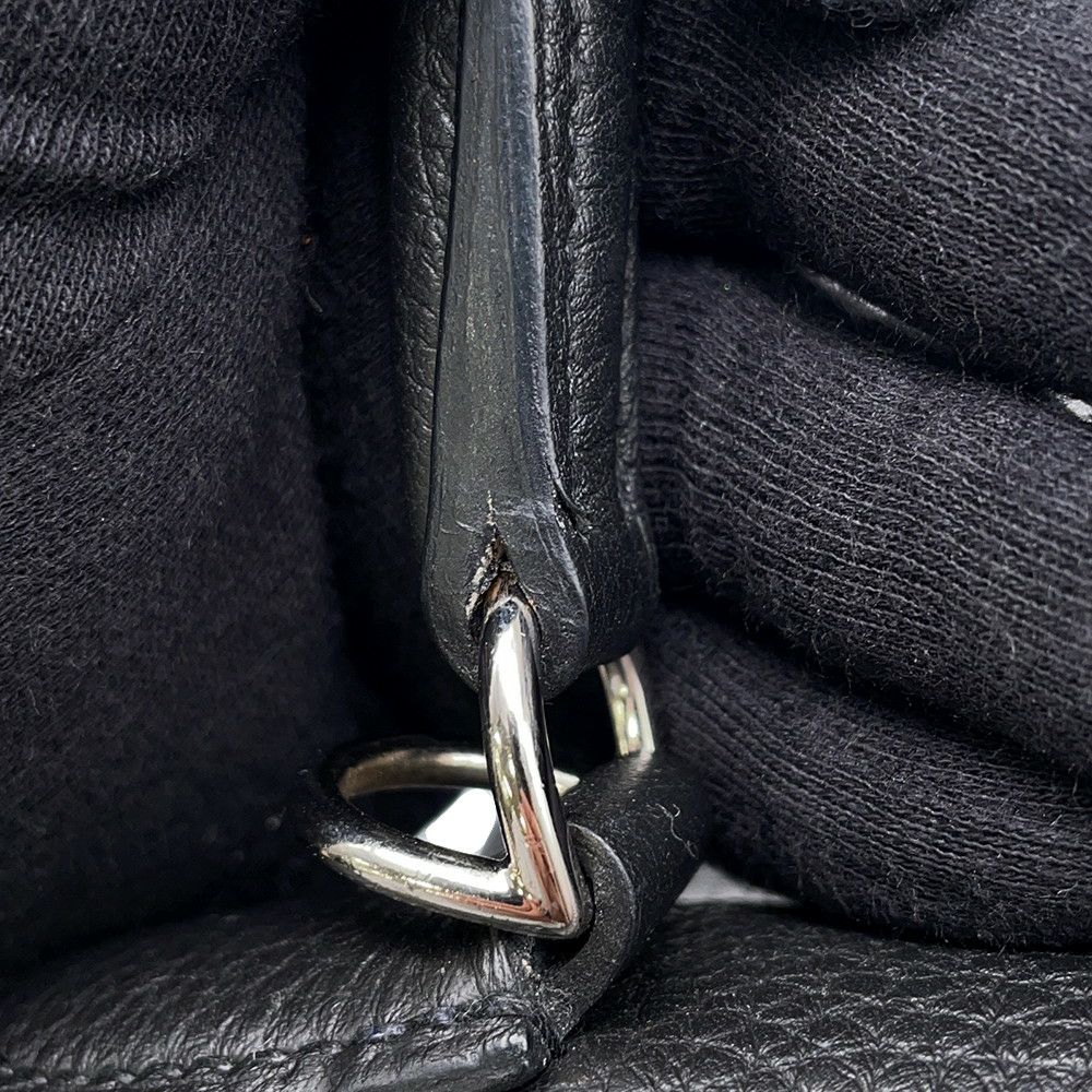 エルメス ハンドバッグ ケリー28 内縫い ブラック/シルバー金具 トゴ X刻印 ２wayショルダー 黒