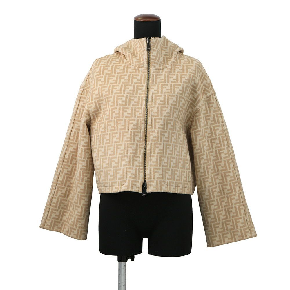 フェンディ ジャケット ズッカ リバーシブル ウール レディースサイズ36 FJ6993 FENDI アウター