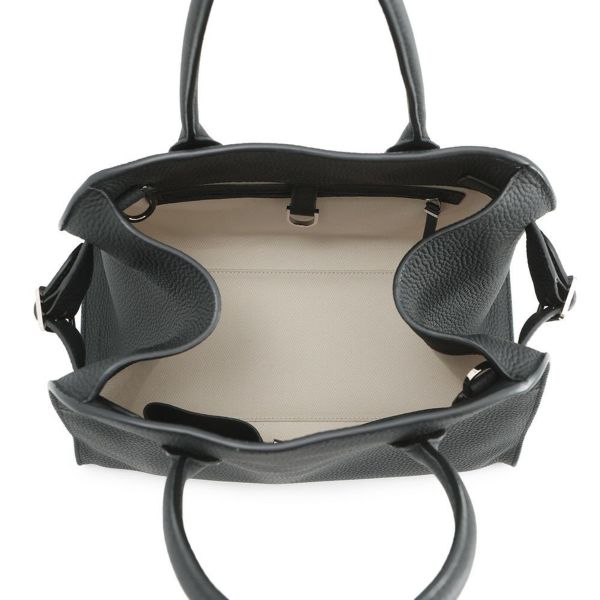 ザ ロウ ハンドバッグ ソフトマルゴー12 レザー W1586 THE ROW 2way 黒