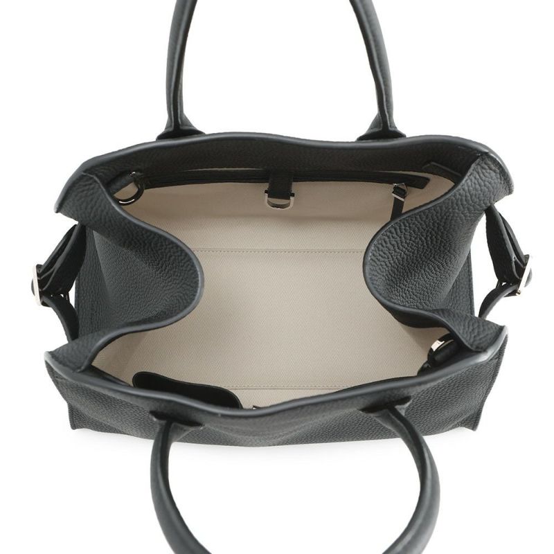 ザ ロウ ハンドバッグ ソフトマルゴー12 レザー W1586 THE ROW 2way 黒