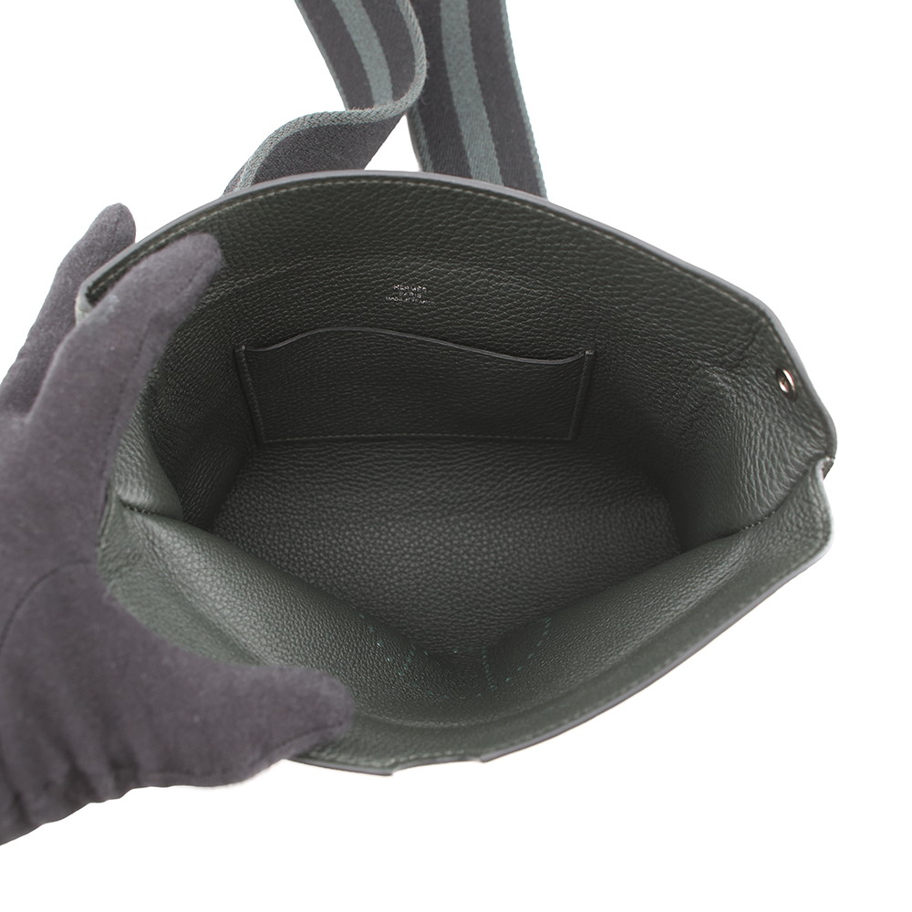 エルメス ショルダーバッグ ヴィドポッシュ ヴェールフォンセ/シルバー金具 トゴ B刻印