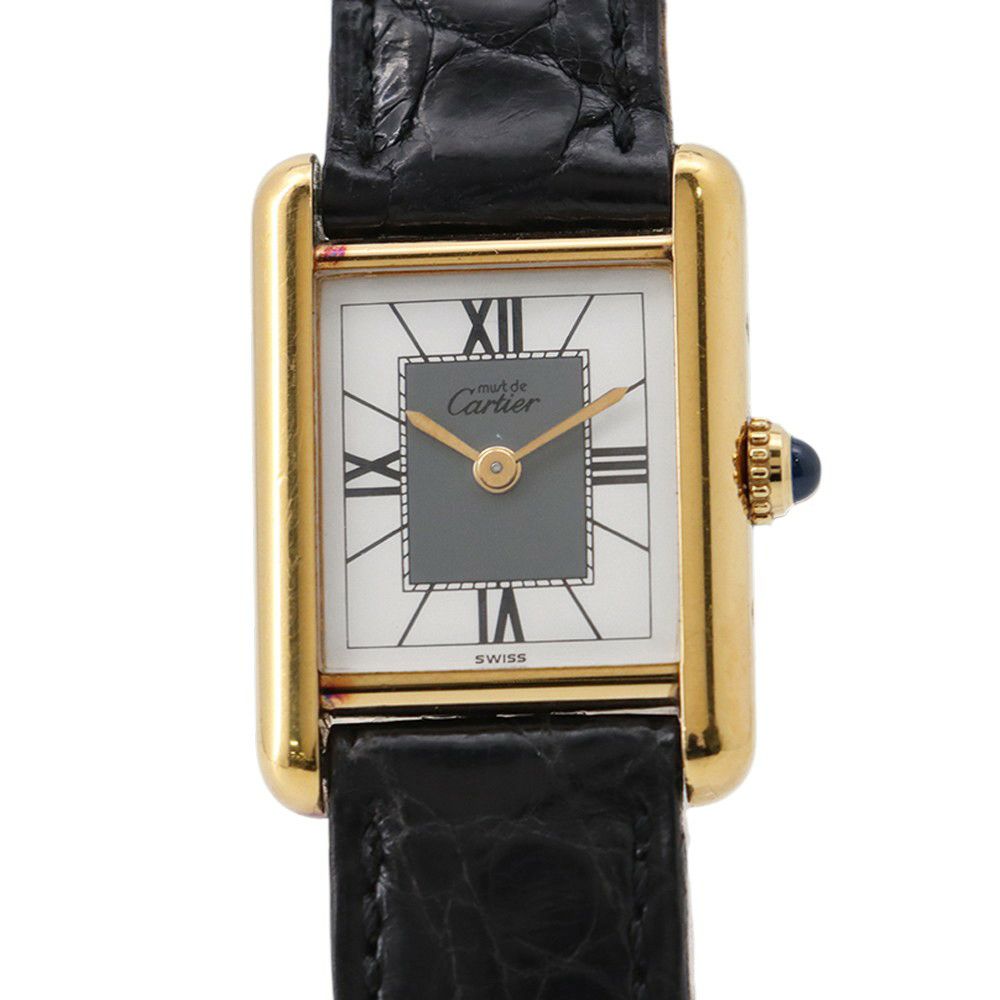 カルティエ マストタンク SM ヴェルメイユ Cartier 腕時計 ホワイト/グレー文字盤