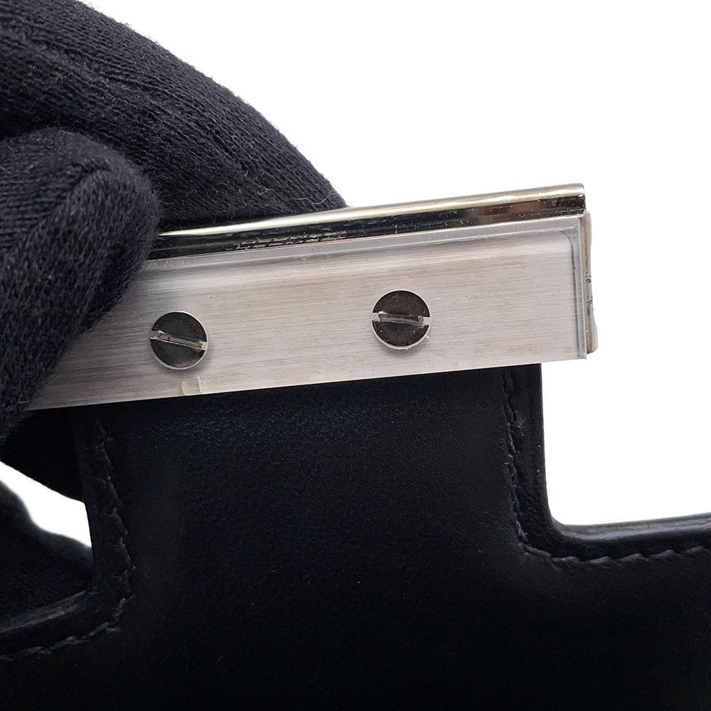 エルメス ショルダーバッグ コンスタンス3 24 ブラック/オンブレ/シルバー金具 ヴォーマダム/リザード Y刻印 黒