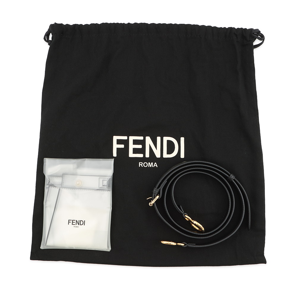フェンディ ハンドバッグ ミニ ピーカブー レザー 8BN244 FENDI バッグ ショルダーバッグ 黒