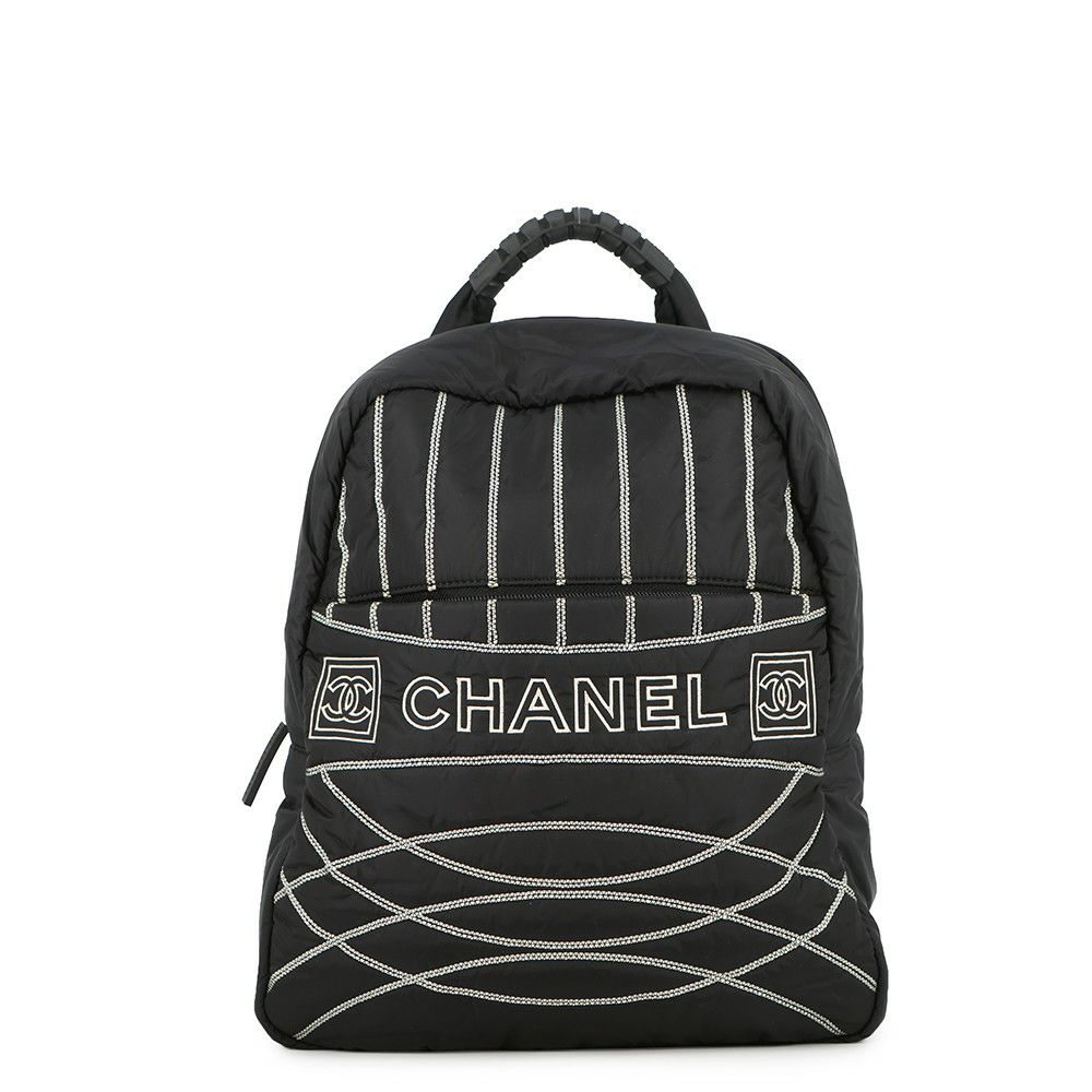 シャネル リュック スポーツ ロゴ ココマーク ナイロン CHANEL バックパック 黒
