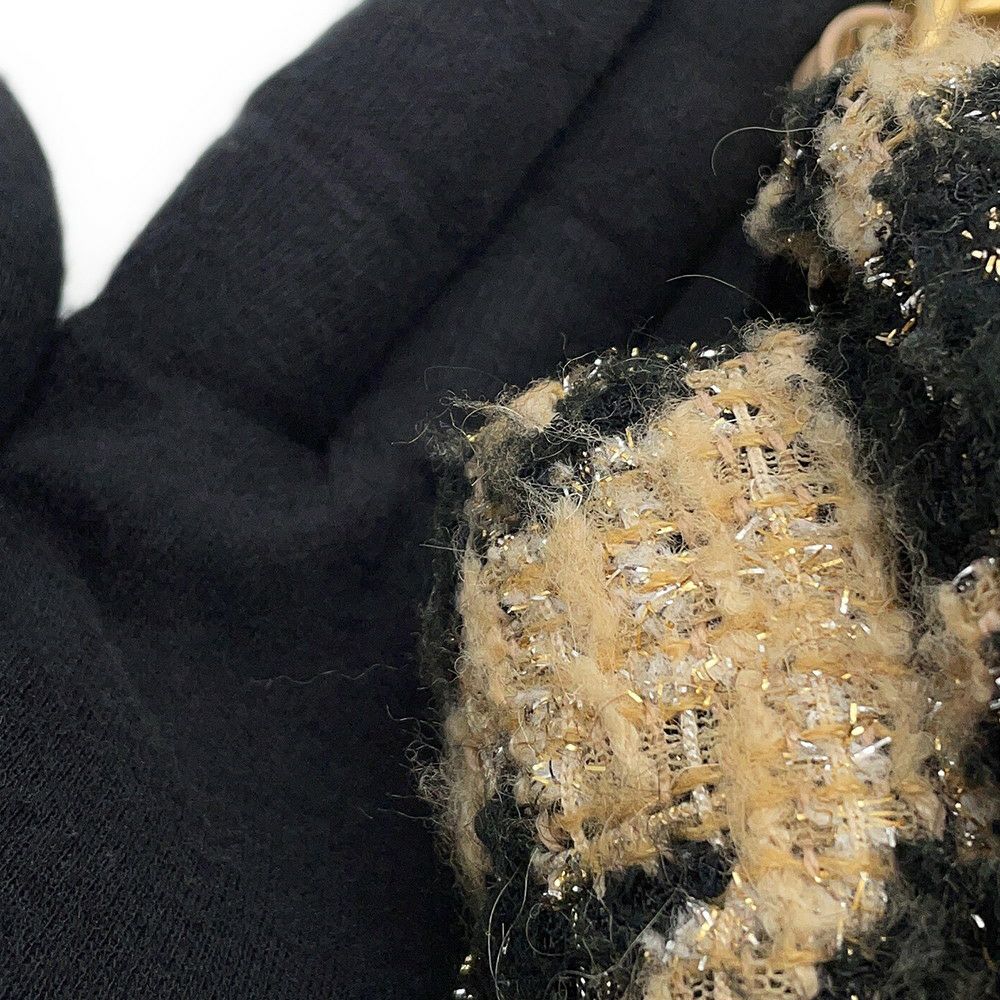 シャネル チェーンショルダーバッグ 19 ラージ ツイード AS1161 CHANEL バッグ 2wayハンドバッグ 黒