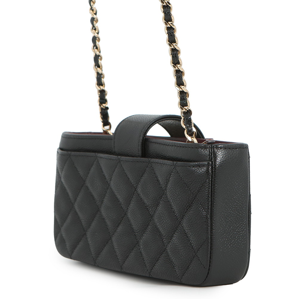 シャネル フォンケース マトラッセ チェーンショルダー キャビアスキン AP2916 バッグ