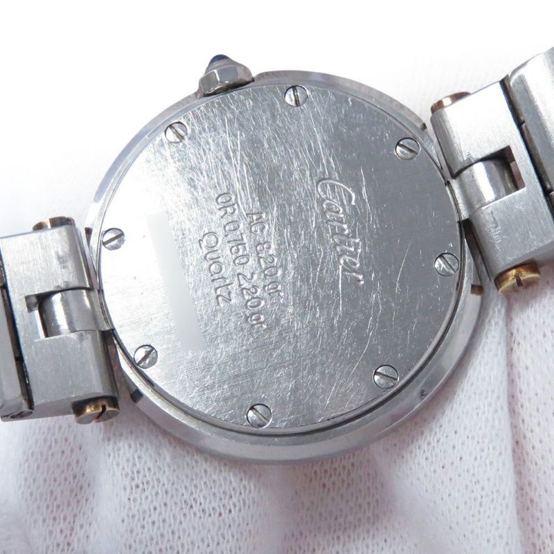 カルティエ サントスラウンド Cartier 腕時計 白文字盤 クォーツ