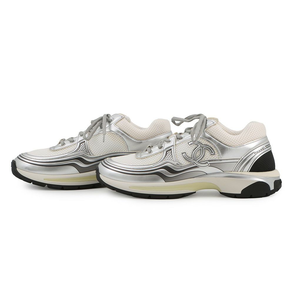 シャネル スニーカー ココマーク メッシュ ファブリック メンズサイズ43 G39794 CHANEL 靴 白