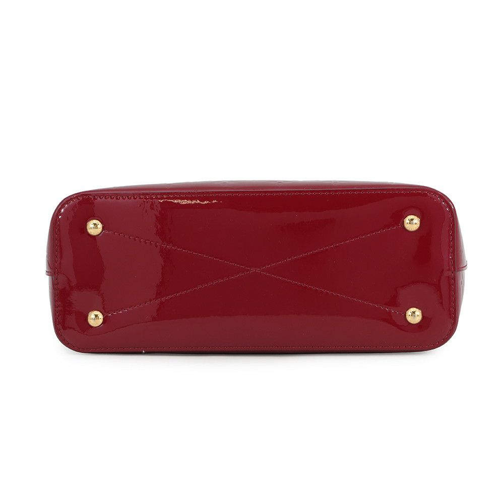 ルイヴィトン トートバッグ モノグラム・ヴェルニ ロング・ビーチPM M90480 LOUIS VUITTON ポーチ付き