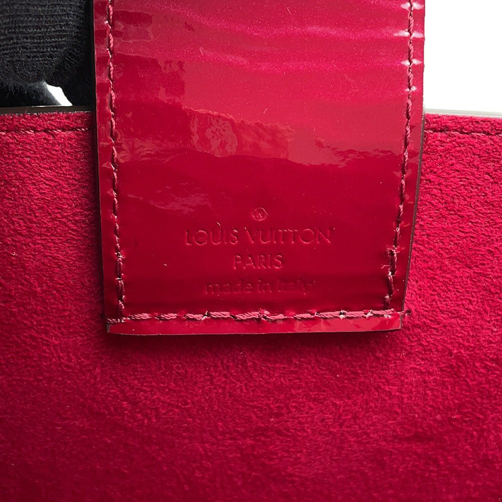 ルイヴィトン トートバッグ モノグラム・ヴェルニ ロング・ビーチPM M90480 LOUIS VUITTON ポーチ付き