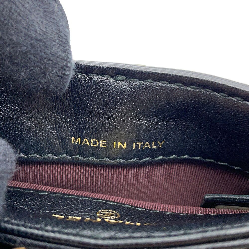 シャネル チェーンショルダーバッグ  チョコバー フォンケース ラムスキン AP1161 CHANEL 黒