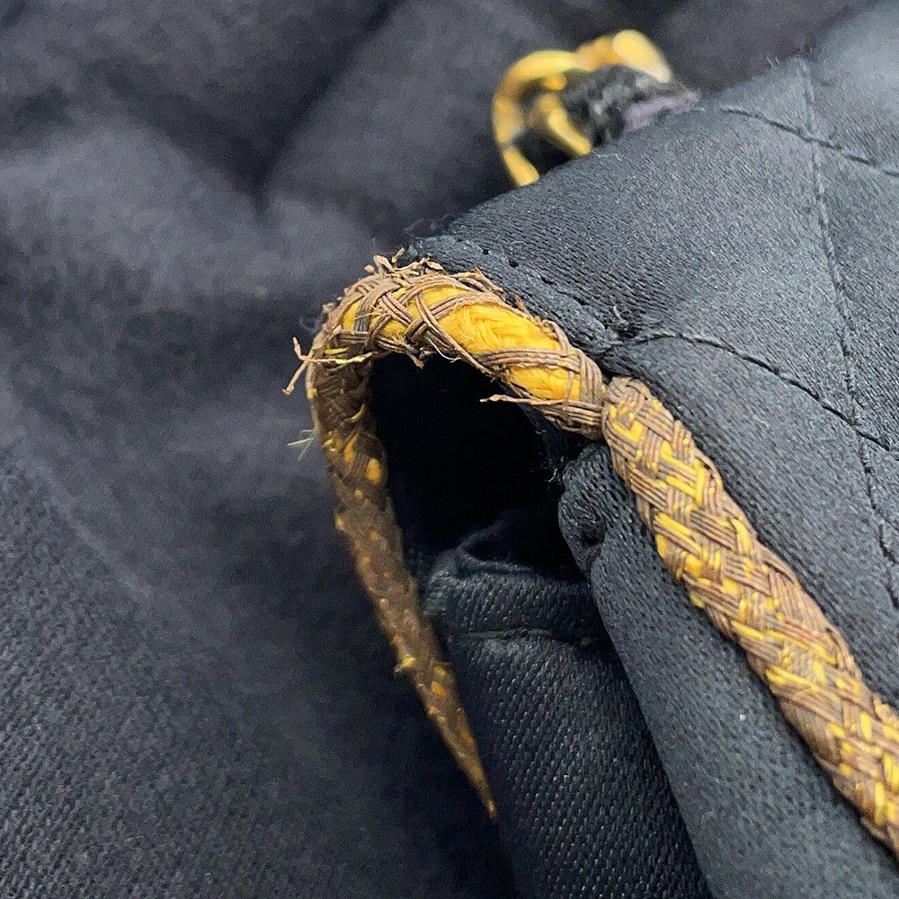 シャネル チェーンショルダーバッグ マトラッセ ココマーク サテン CHANEL 黒