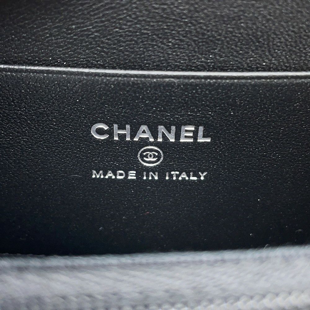 シャネル コインケース ココマーク マトラッセ スター ラムスキン AP3728 CHANEL 財布 コインパース 黒