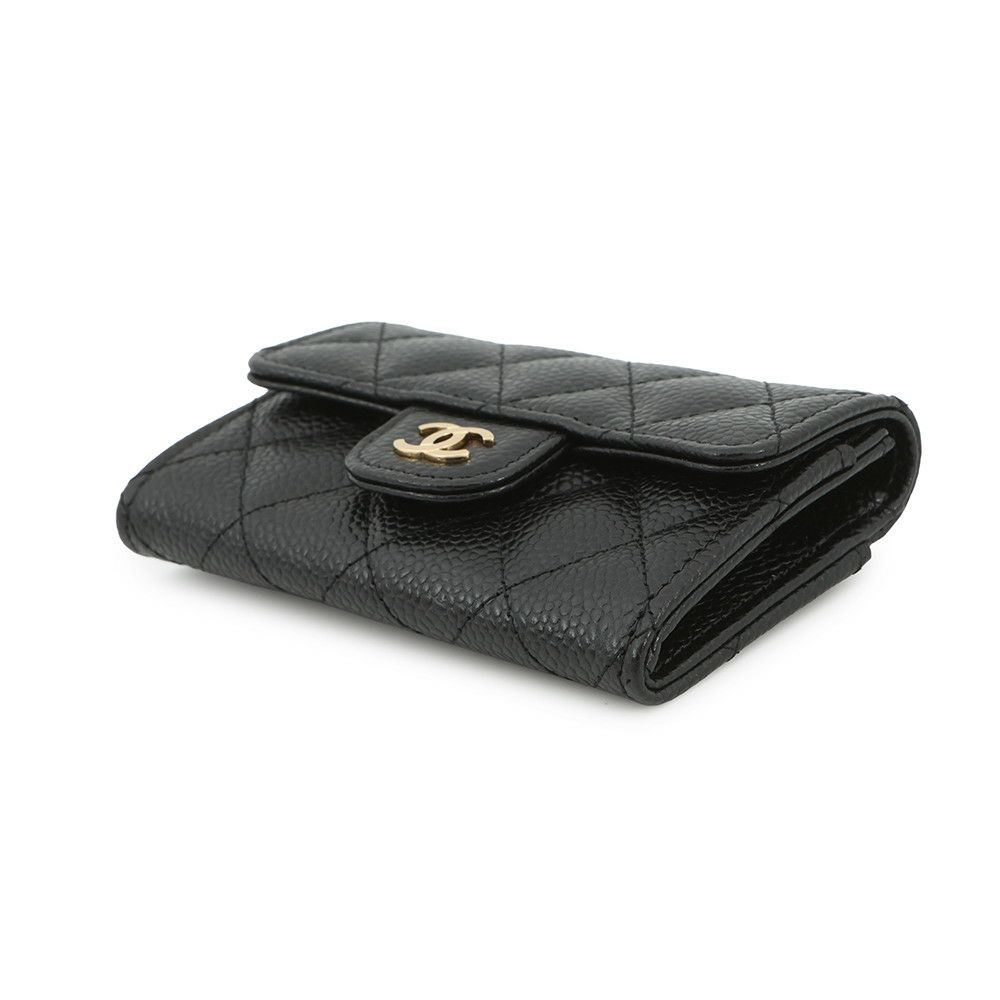 シャネル カードケース マトラッセ クラシックカードケース ココマーク キャビアスキン AP0214 CHANEL 名刺入れ 黒