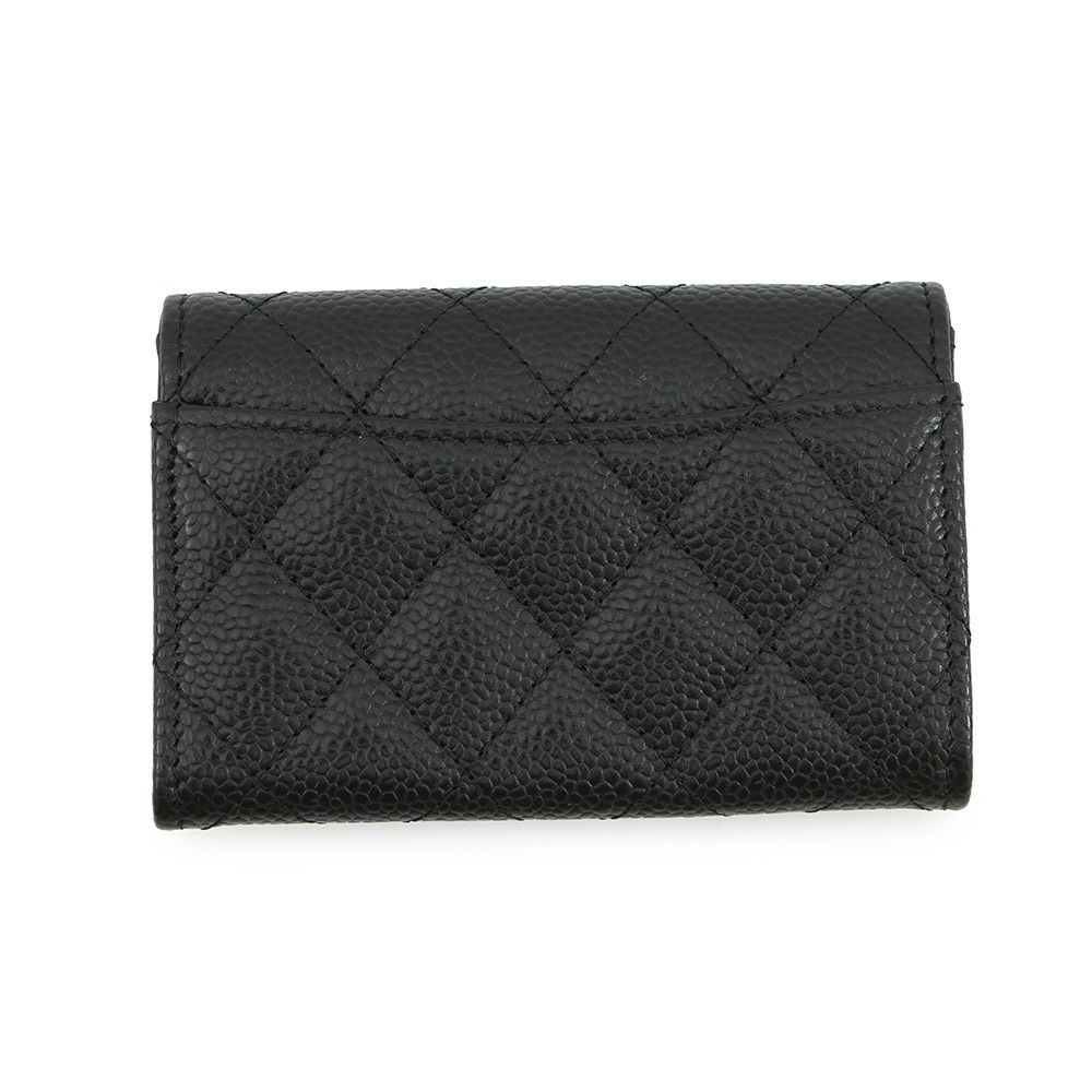 シャネル カードケース マトラッセ クラシックカードケース ココマーク キャビアスキン AP0214 CHANEL 名刺入れ 黒