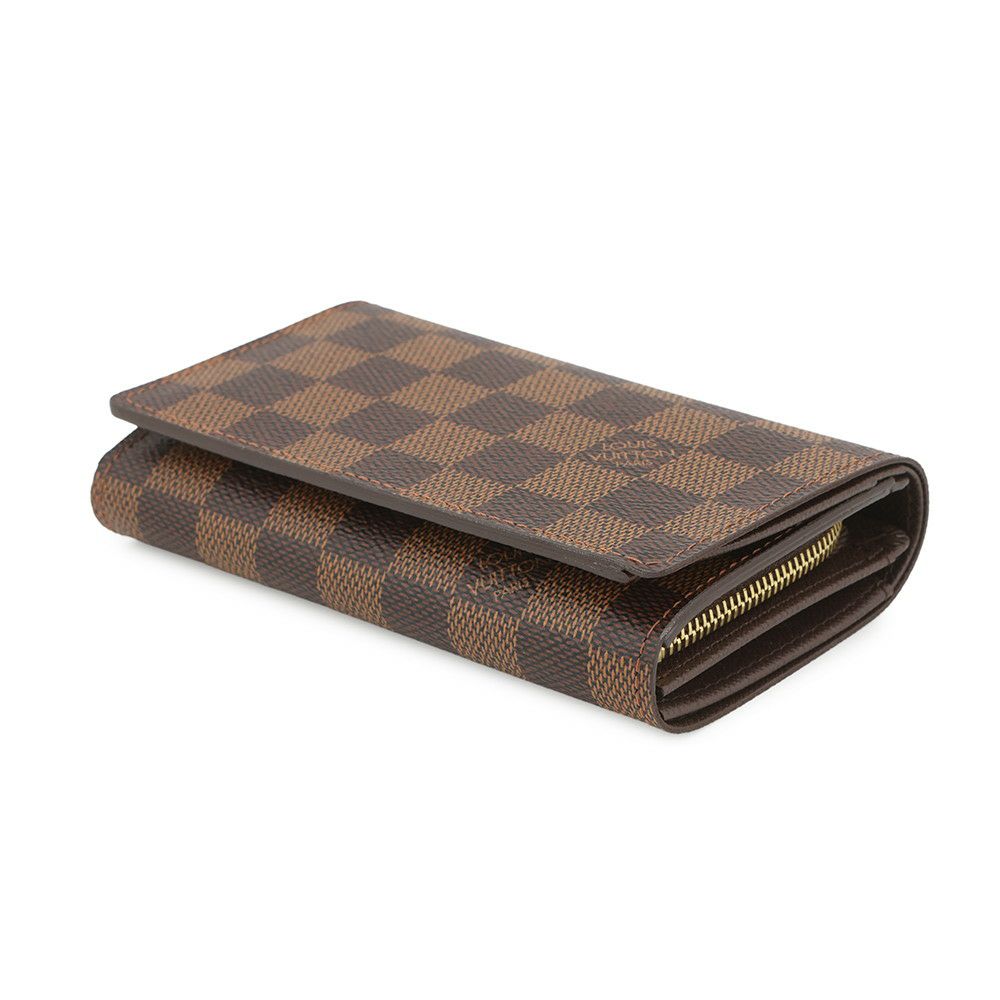 ルイヴィトン 二つ折り財布 ダミエ・エベヌ ポルトフォイユ・トレゾール N61736 LOUIS VUITTON