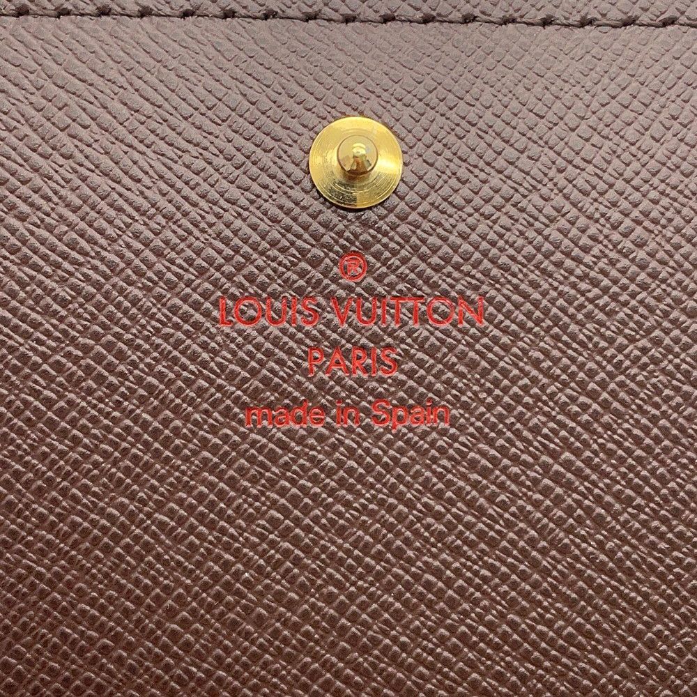 ルイヴィトン 二つ折り財布 ダミエ・エベヌ ポルトフォイユ・トレゾール N61736 LOUIS VUITTON