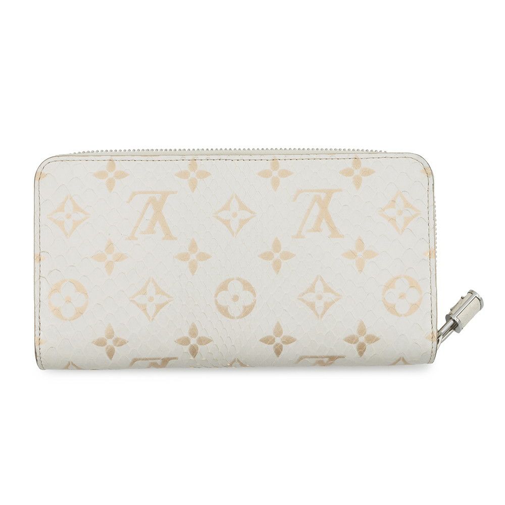 ルイヴィトン 長財布 モノグラム/パイソン ジッピー・ウォレット N97773 LOUIS VUITTON 財布 白