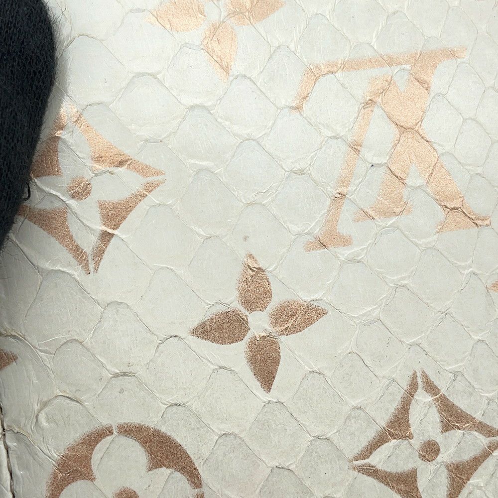 ルイヴィトン 長財布 モノグラム/パイソン ジッピー・ウォレット N97773 LOUIS VUITTON 財布 白