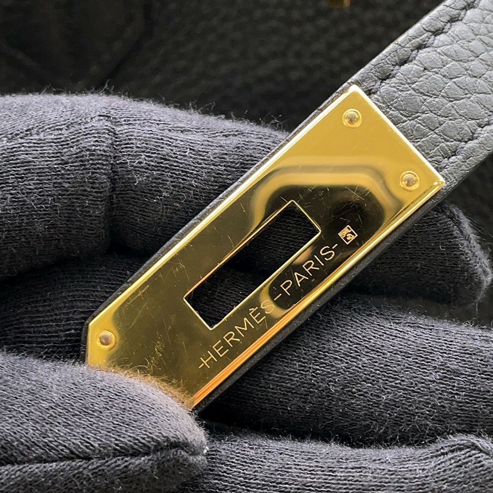 エルメス バーキン40 ブラック/ゴールド金具 トゴ Z刻印 HERMES Birkin ハンドバッグ 黒