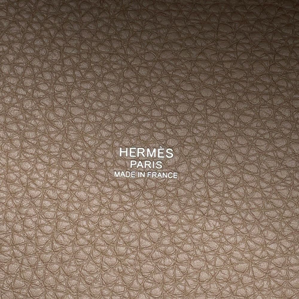 エルメス ハンドバッグ ピコタンロックMM エトゥープ/シルバー金具 トリヨンクレマンス K刻印