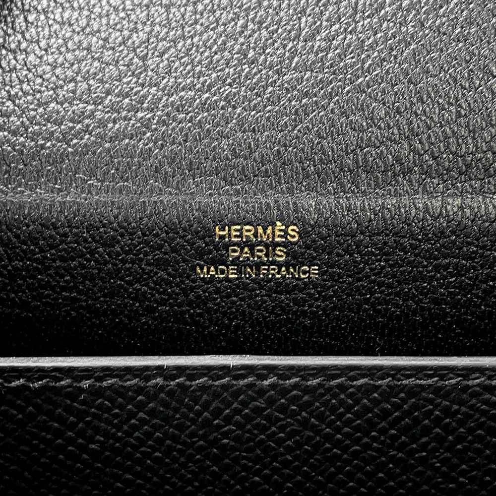 エルメス ショルダーバッグ ケリーマルチポケット ブラック/ゴールド金具 エプソン K刻印 黒