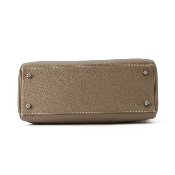 エルメス ハンドバッグ ケリー28 内縫い エトゥープ/シルバー金具 トゴ T刻印 ２wayショルダー
