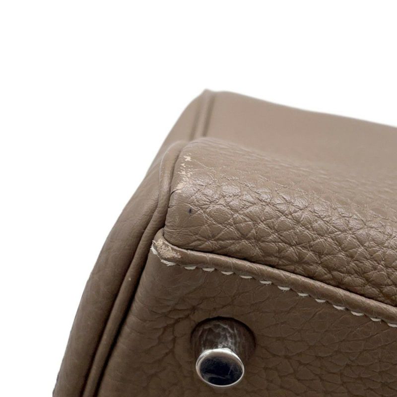エルメス ハンドバッグ ケリー28 内縫い エトゥープ/シルバー金具 トゴ T刻印 ２wayショルダー