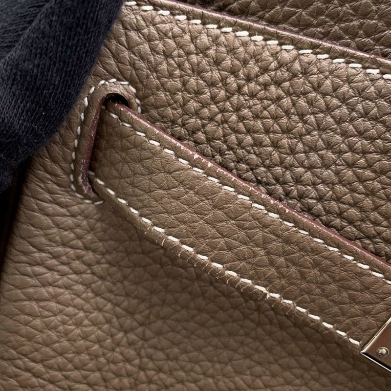 エルメス ハンドバッグ ケリー28 内縫い エトゥープ/シルバー金具 トゴ T刻印 ２wayショルダー