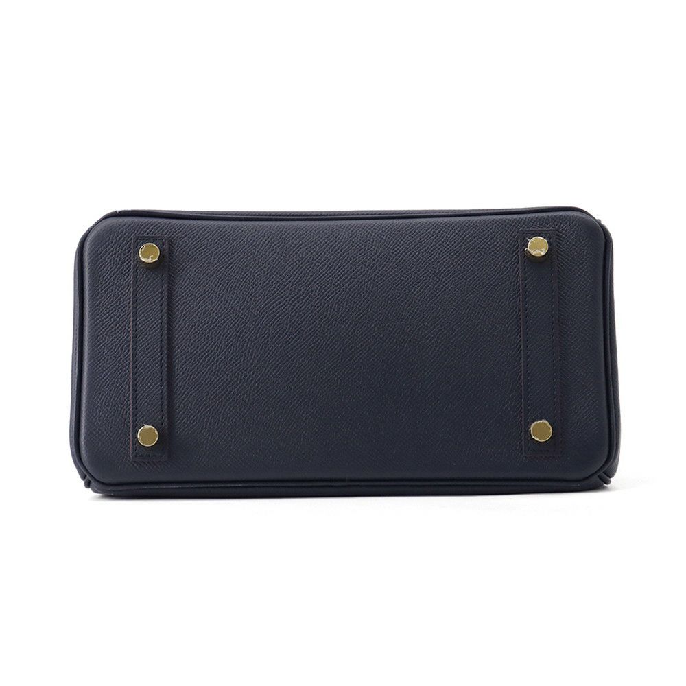 エルメス バーキン コントゥール 25 ブルーインディゴ/ルージュアッシュ/ゴールド金具 エプソン X刻印 HERMES Birkin ハンドバッグ