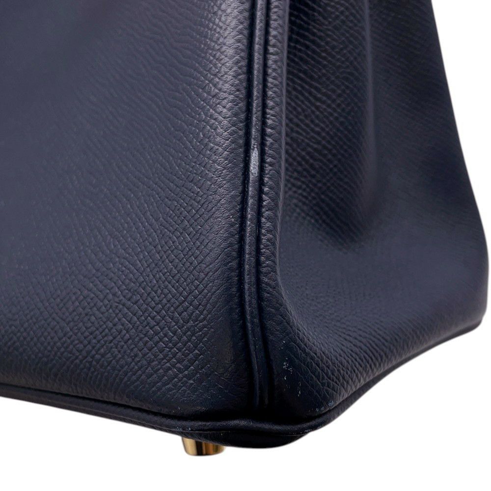 エルメス バーキン コントゥール 25 ブルーインディゴ/ルージュアッシュ/ゴールド金具 エプソン X刻印 HERMES Birkin ハンドバッグ