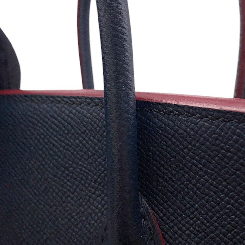 エルメス バーキン コントゥール 25 ブルーインディゴ/ルージュアッシュ/ゴールド金具 エプソン X刻印 HERMES Birkin ハンドバッグ