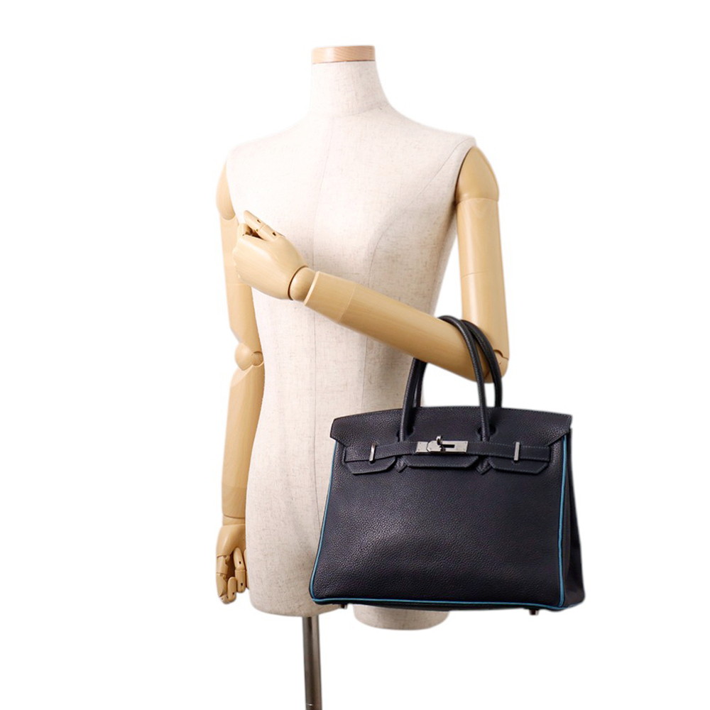 エルメス バーキン30 ヴェルソ ブルーインディゴ/ブルージーン/ルテニウム金具 トゴ □I刻印 HERMES Birkin ハンドバッグ