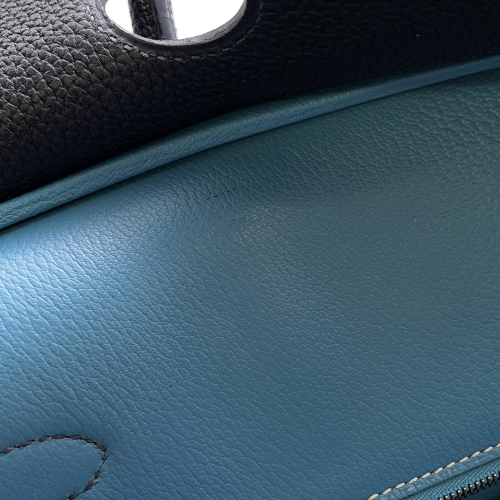 エルメス バーキン30 ヴェルソ ブルーインディゴ/ブルージーン/ルテニウム金具 トゴ □I刻印 HERMES Birkin ハンドバッグ