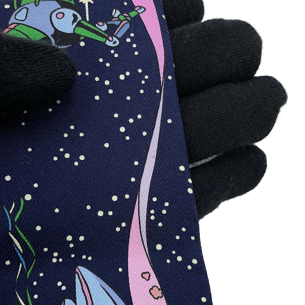 エルメス スカーフ ツイリー スペースダービー Space Derby HERMES シルクツイル 2022年秋冬