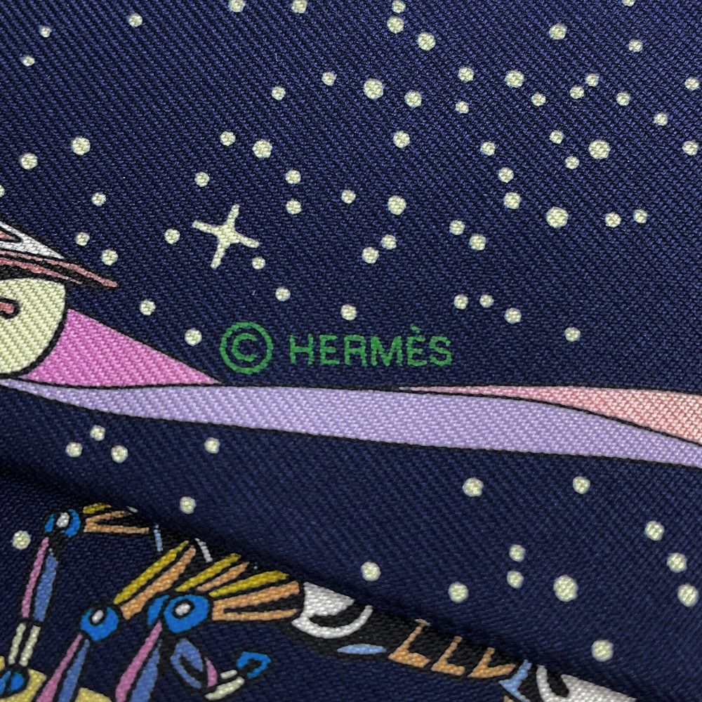 エルメス スカーフ ツイリー スペースダービー Space Derby HERMES シルクツイル 2022年秋冬