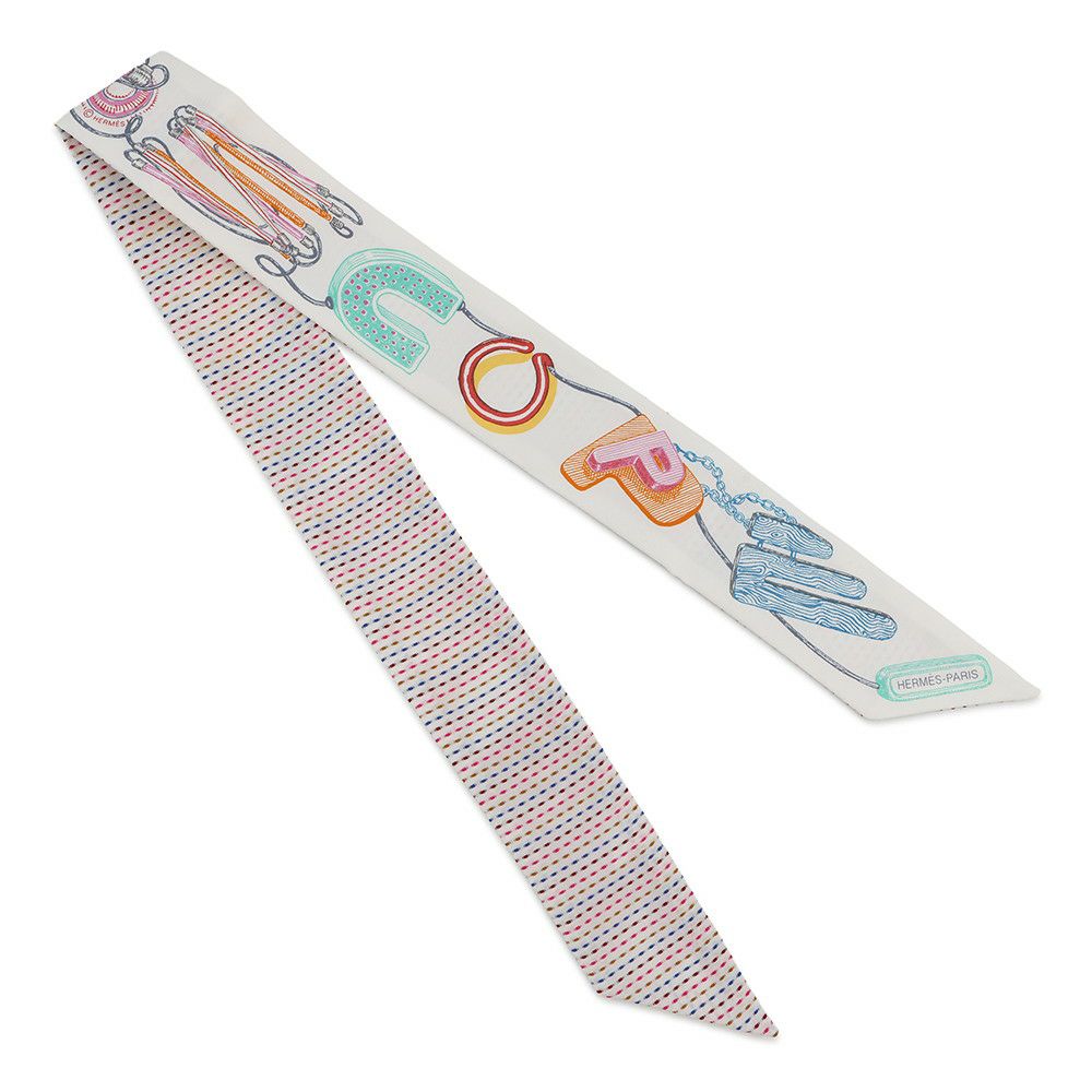 エルメス スカーフ ツイリー シュヴァロスコープ ネオン ポワンティエ 刺繍 HERMES シルクツイル 2023春夏