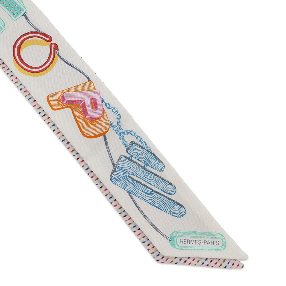 エルメス スカーフ ツイリー シュヴァロスコープ ネオン ポワンティエ 刺繍 HERMES シルクツイル 2023春夏