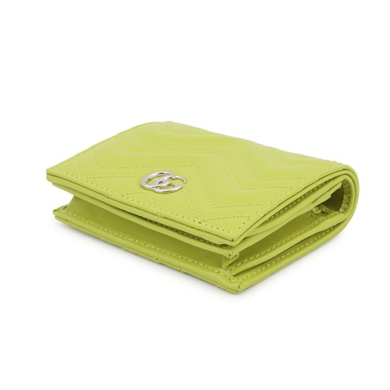 グッチ 二つ折り財布 GGマーモント コンパクトウォレット レザー 466492 GUCCI ダブルG シェブロン