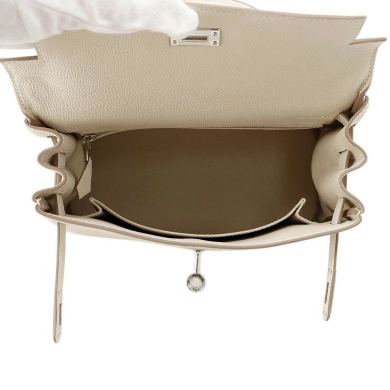 エルメス ハンドバッグ ケリー25 内縫い クレ/シルバー金具 トゴ G刻印 ２wayショルダー