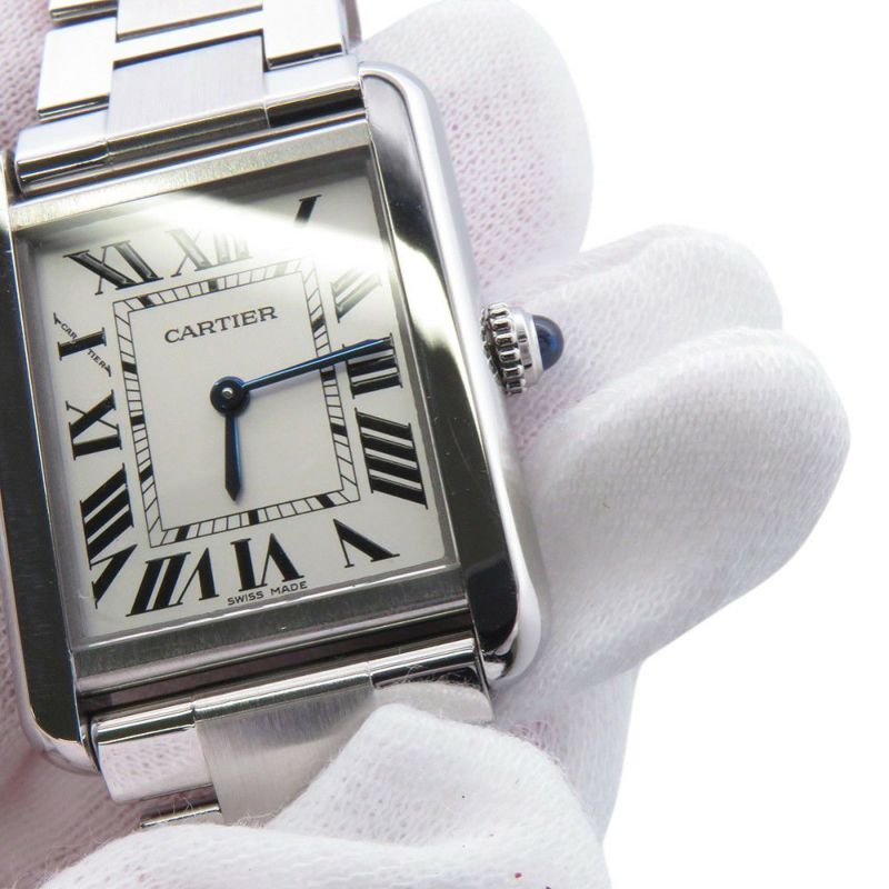 カルティエ タンクソロ SM W5200013 Cartier 腕時計 ウォッチ レディース シルバー文字盤 クォーツ
