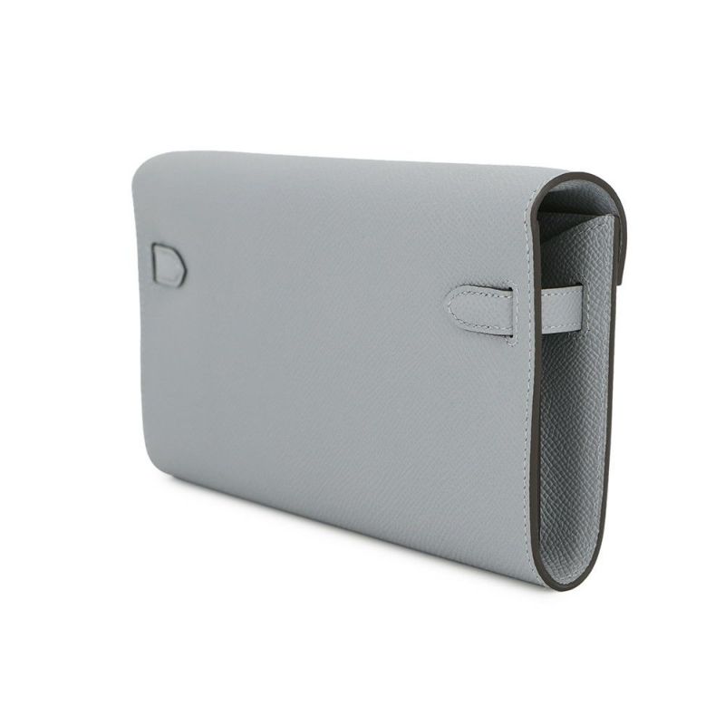 エルメス ケリーウォレット ロング トゥーゴー グリパンタン/シルバー金具 エプソン K刻印 財布