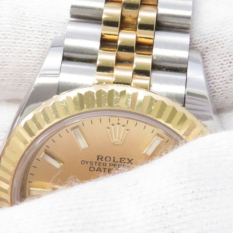 ロレックス レディ デイトジャスト28 SS/K18YG 279173 ROLEX 腕時計 シャンパン文字盤