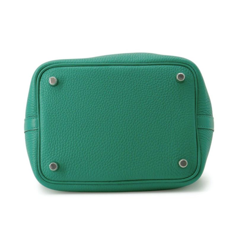 エルメス ハンドバッグ ピコタンロックPM ヴェールヴェルティゴ/シルバー金具 トリヨンクレマンス K刻印